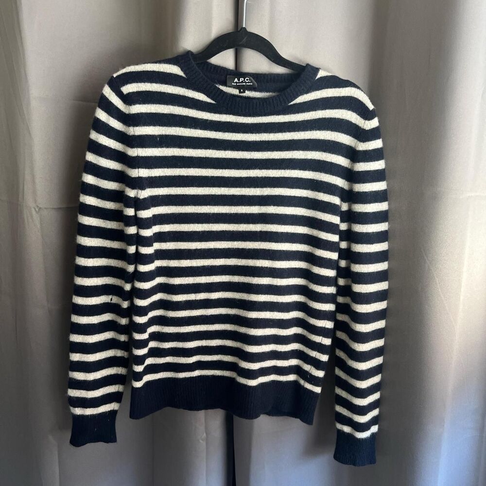 Apc Women's Navy and Blue Jumper